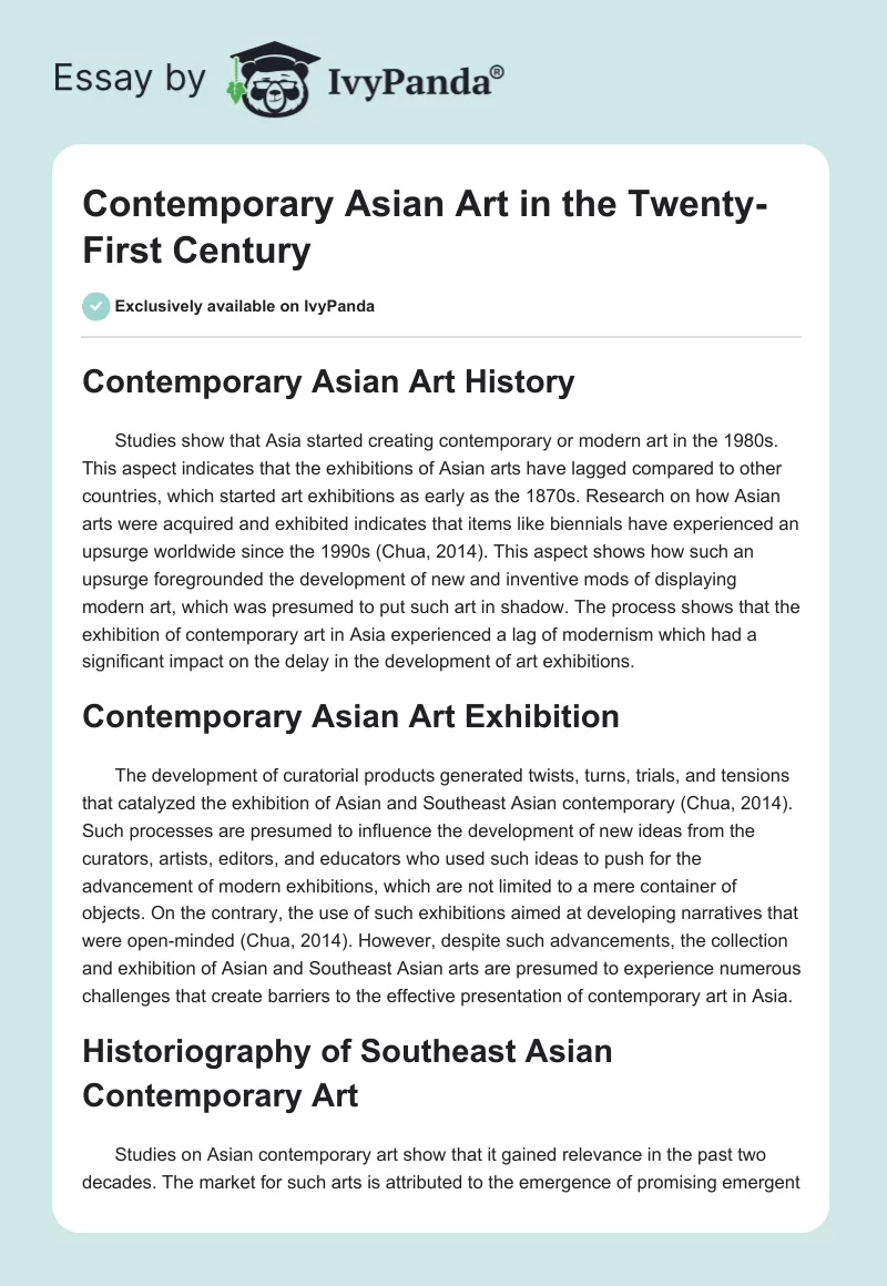 Contemporary Asian Art in the Twenty-First Century. Page 1