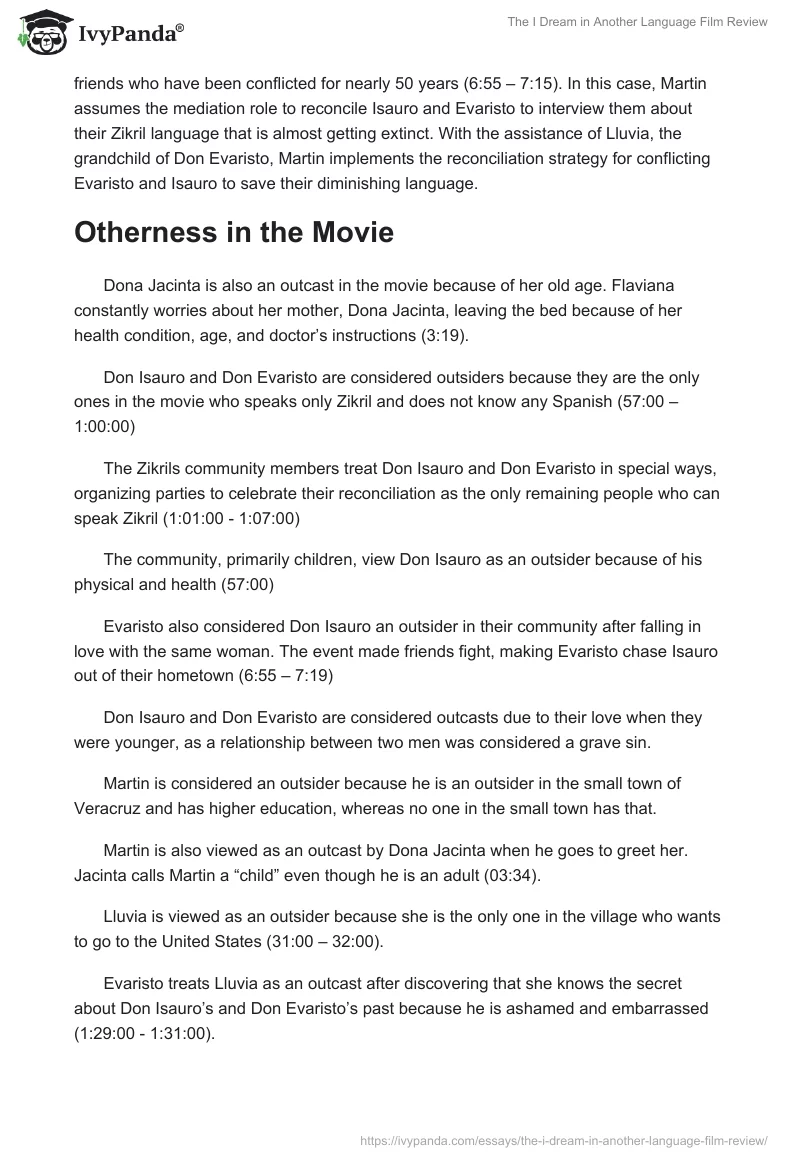 The "I Dream in Another Language" Film Review. Page 2