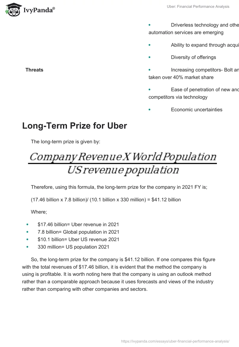 Uber: Financial Performance Analysis. Page 2