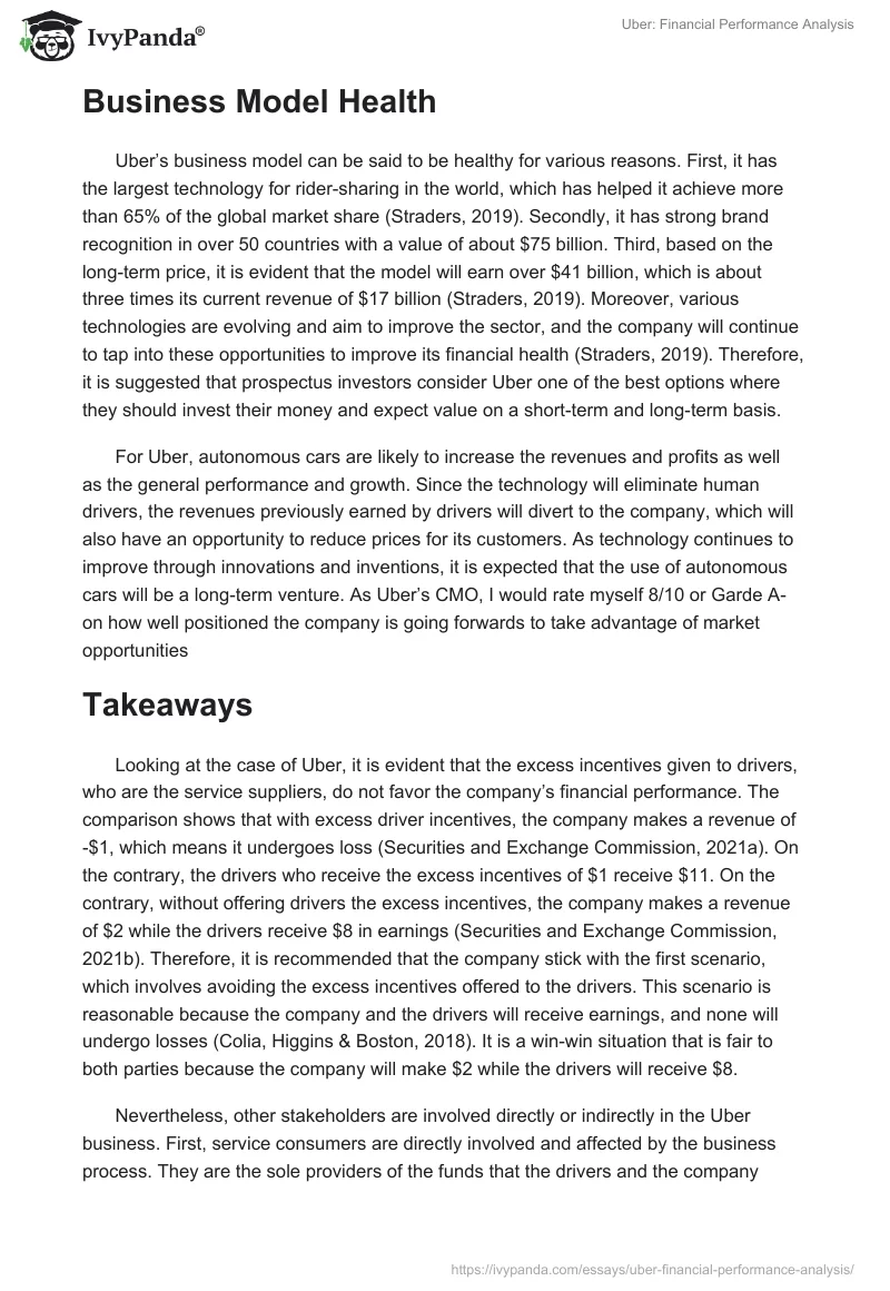 Uber: Financial Performance Analysis. Page 3