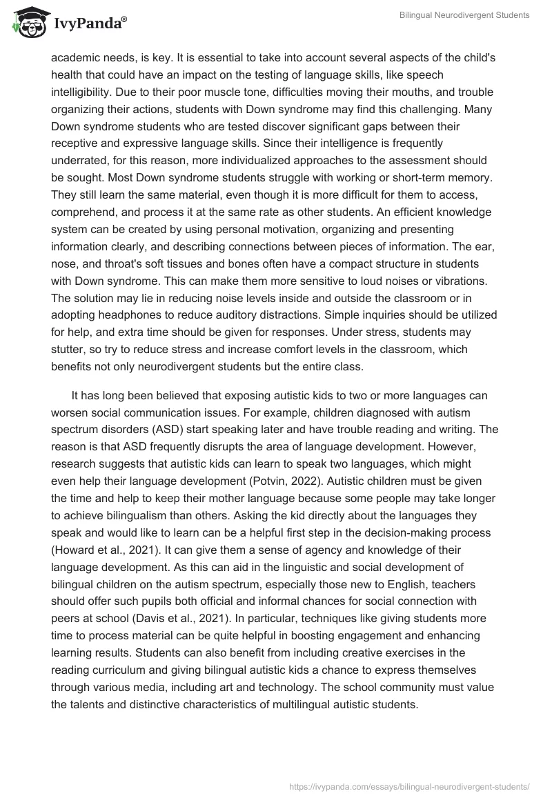 Bilingual Neurodivergent Students. Page 2