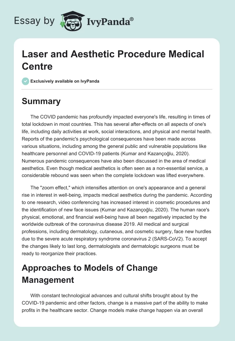 Laser and Aesthetic Procedure Medical Centre. Page 1