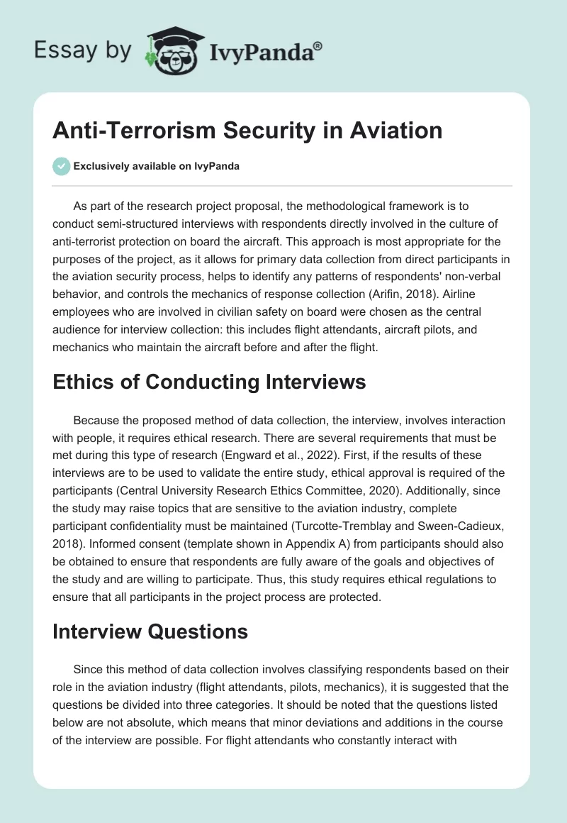 Anti-Terrorism Security in Aviation. Page 1