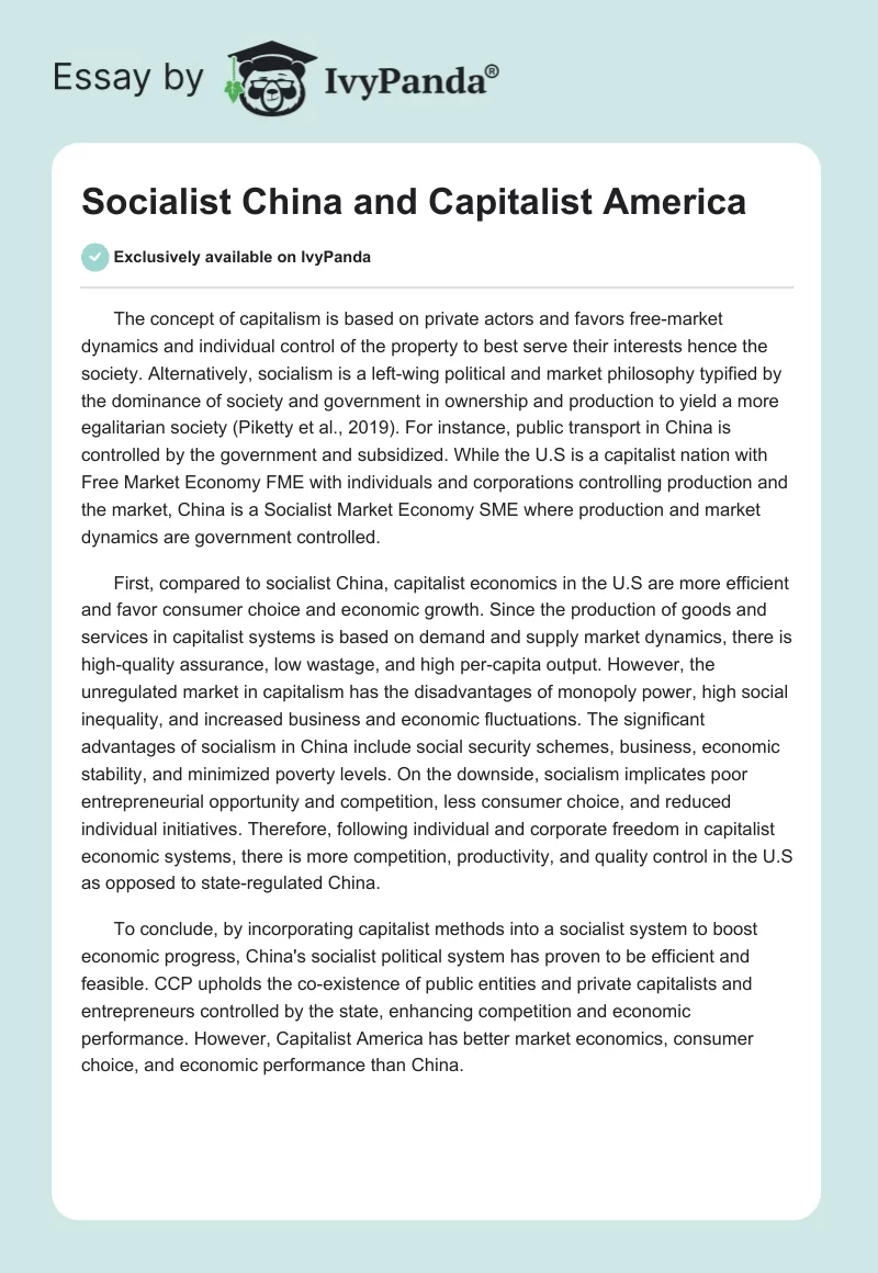 Socialist China and Capitalist America. Page 1