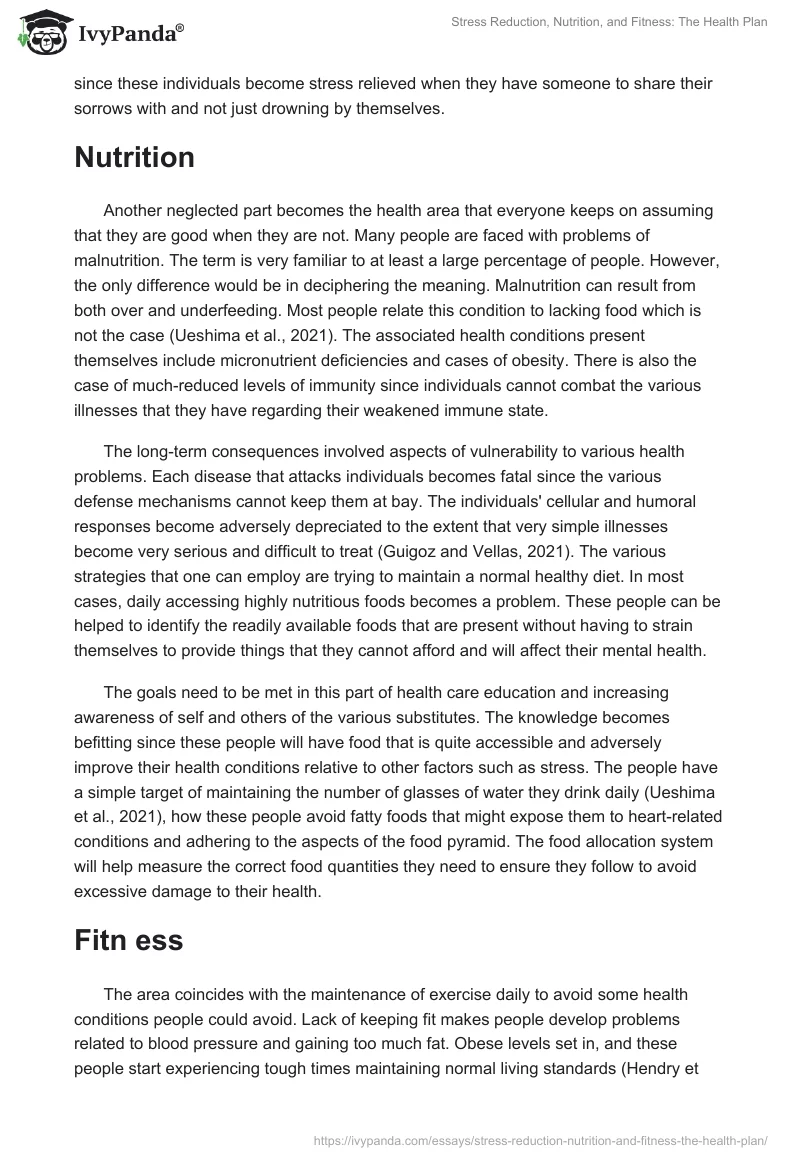 Stress Reduction, Nutrition, and Fitness: The Health Plan. Page 3