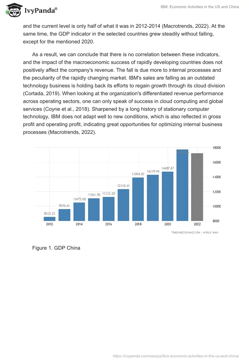 IBM: Economic Activities in the US and China. Page 3