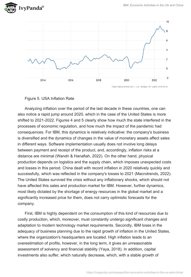 IBM: Economic Activities in the US and China. Page 5