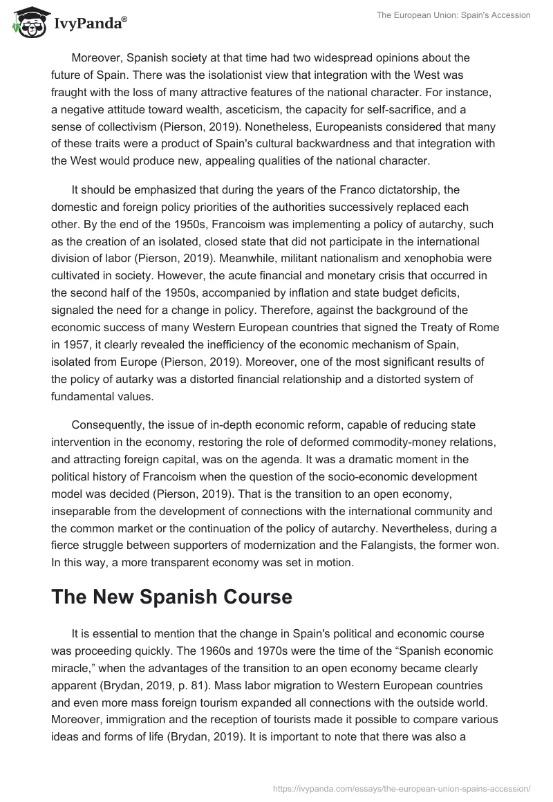 The European Union: Spain's Accession. Page 2