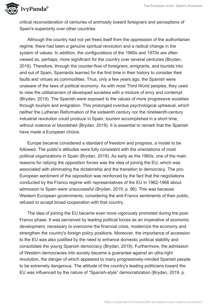 The European Union: Spain's Accession. Page 3