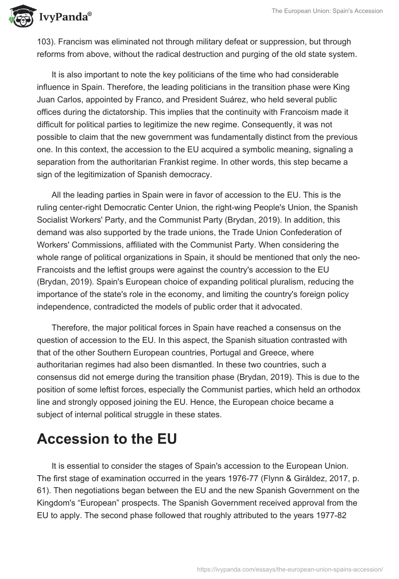 The European Union: Spain's Accession. Page 4