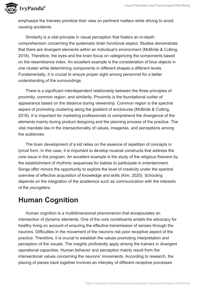 Visual Perception and Psychological Well-Being. Page 2