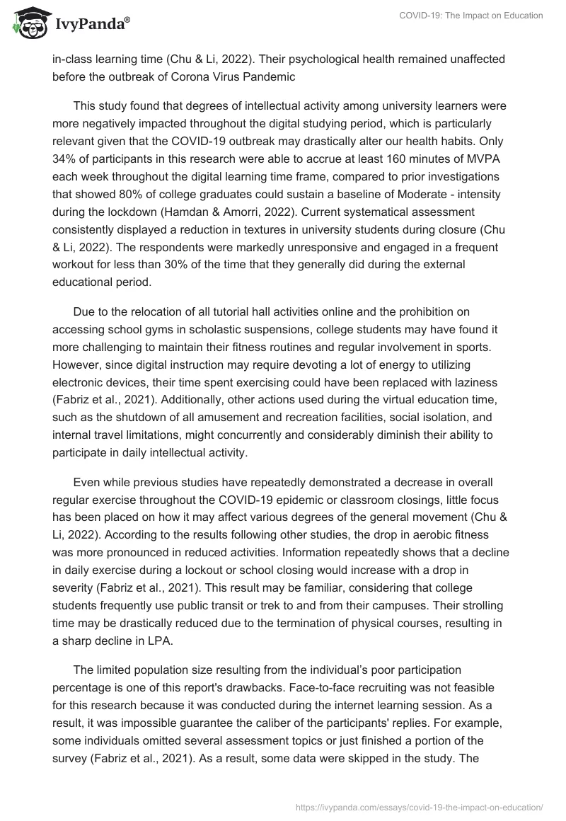 COVID-19: The Impact on Education. Page 4