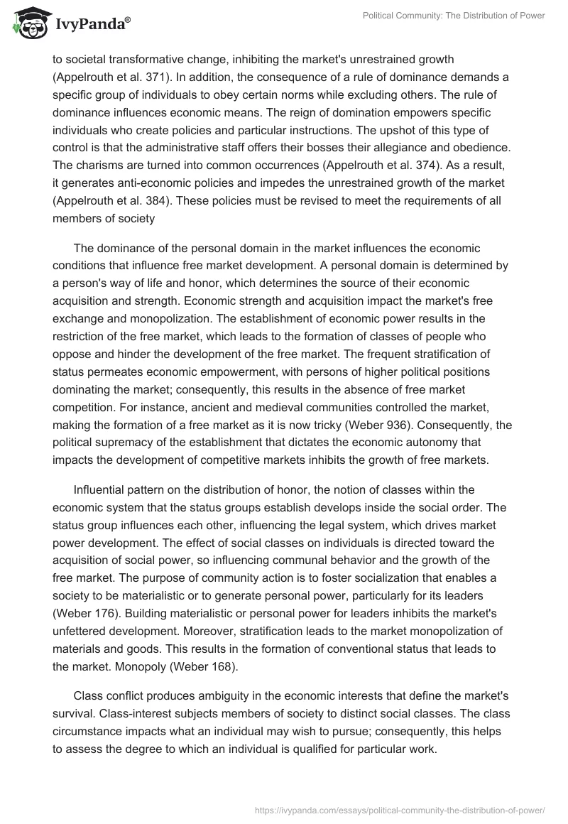 Political Community: The Distribution of Power. Page 2