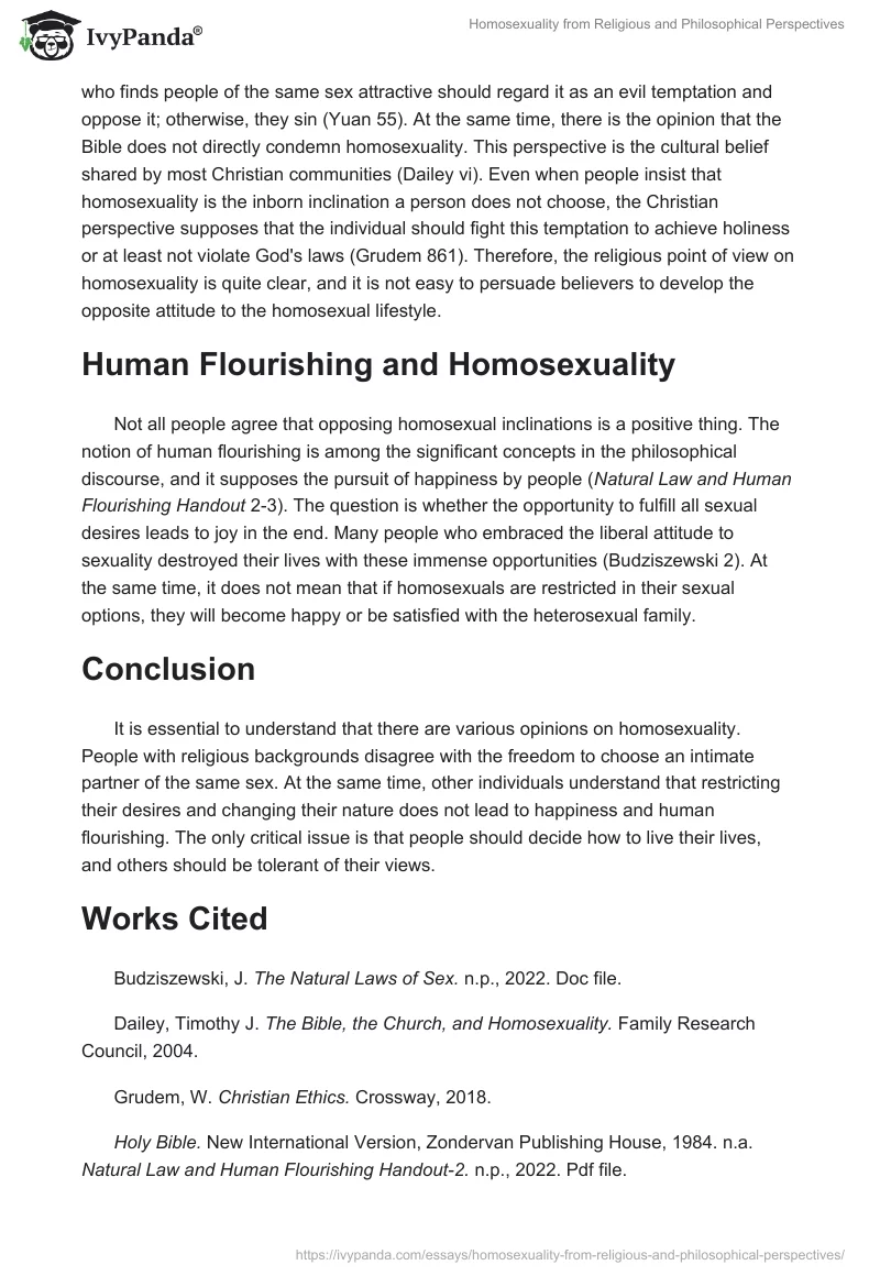 Homosexuality from Religious and Philosophical Perspectives. Page 2