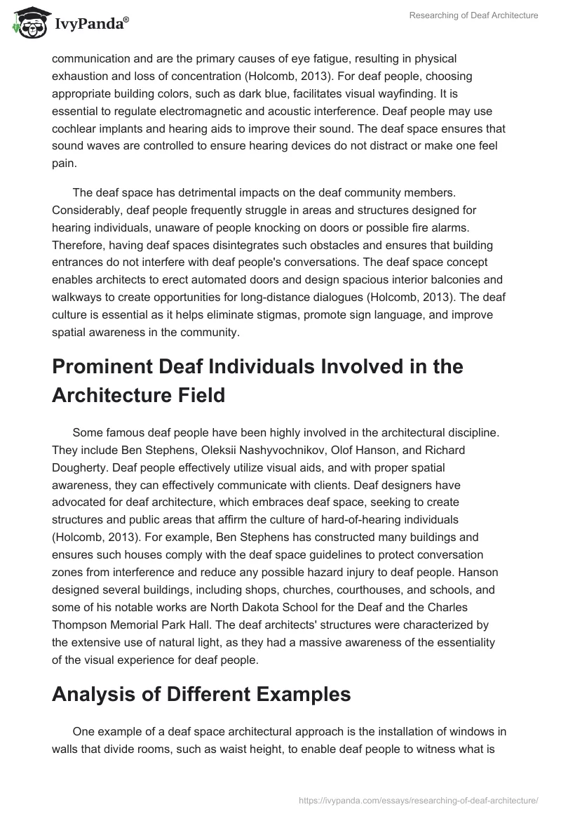 Researching of Deaf Architecture. Page 2