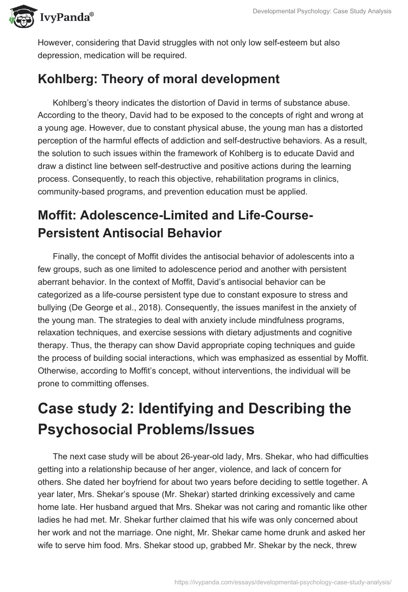 Developmental Psychology: Case Study Analysis. Page 4