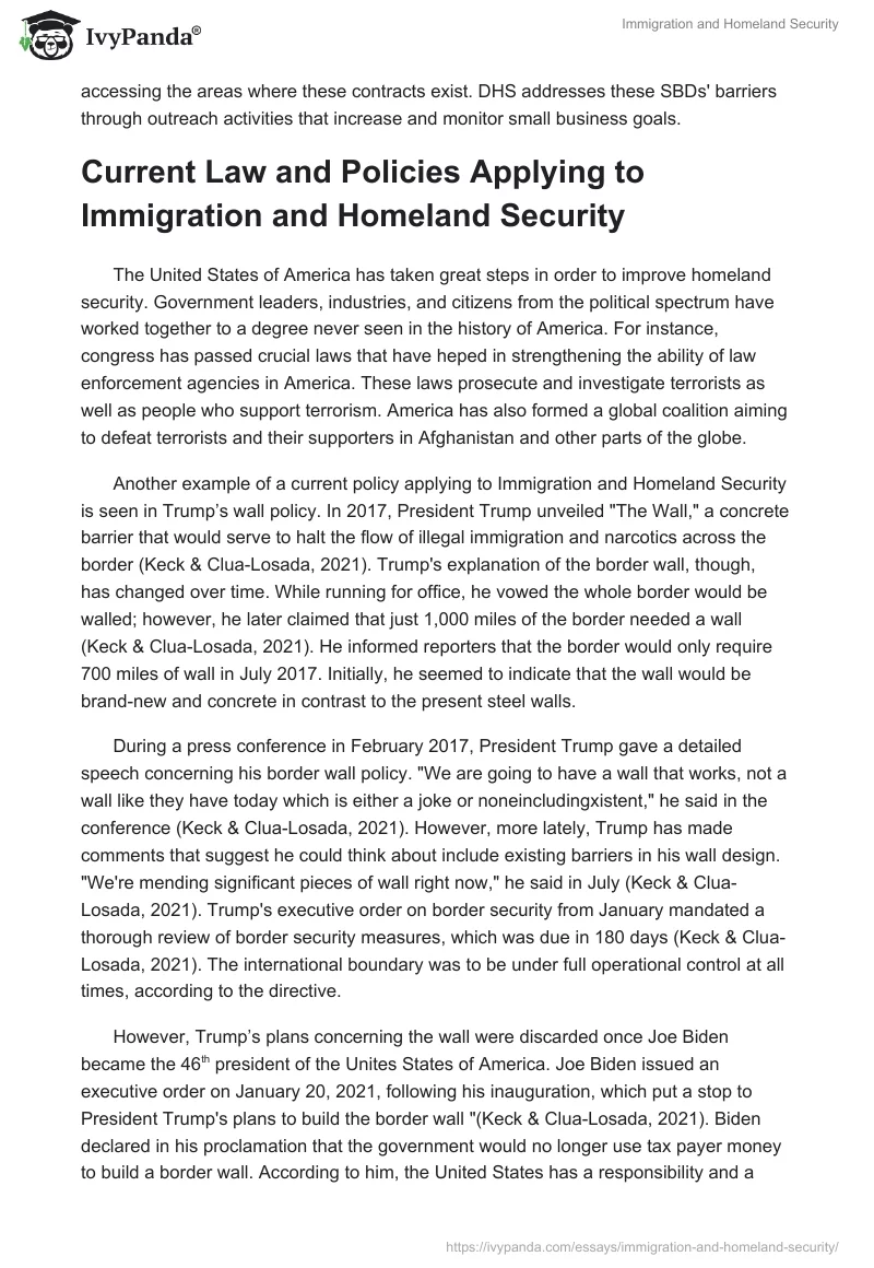 Immigration and Homeland Security. Page 4