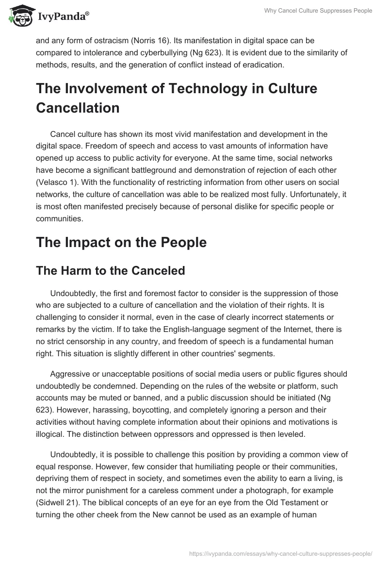 Why Cancel Culture Suppresses People. Page 2