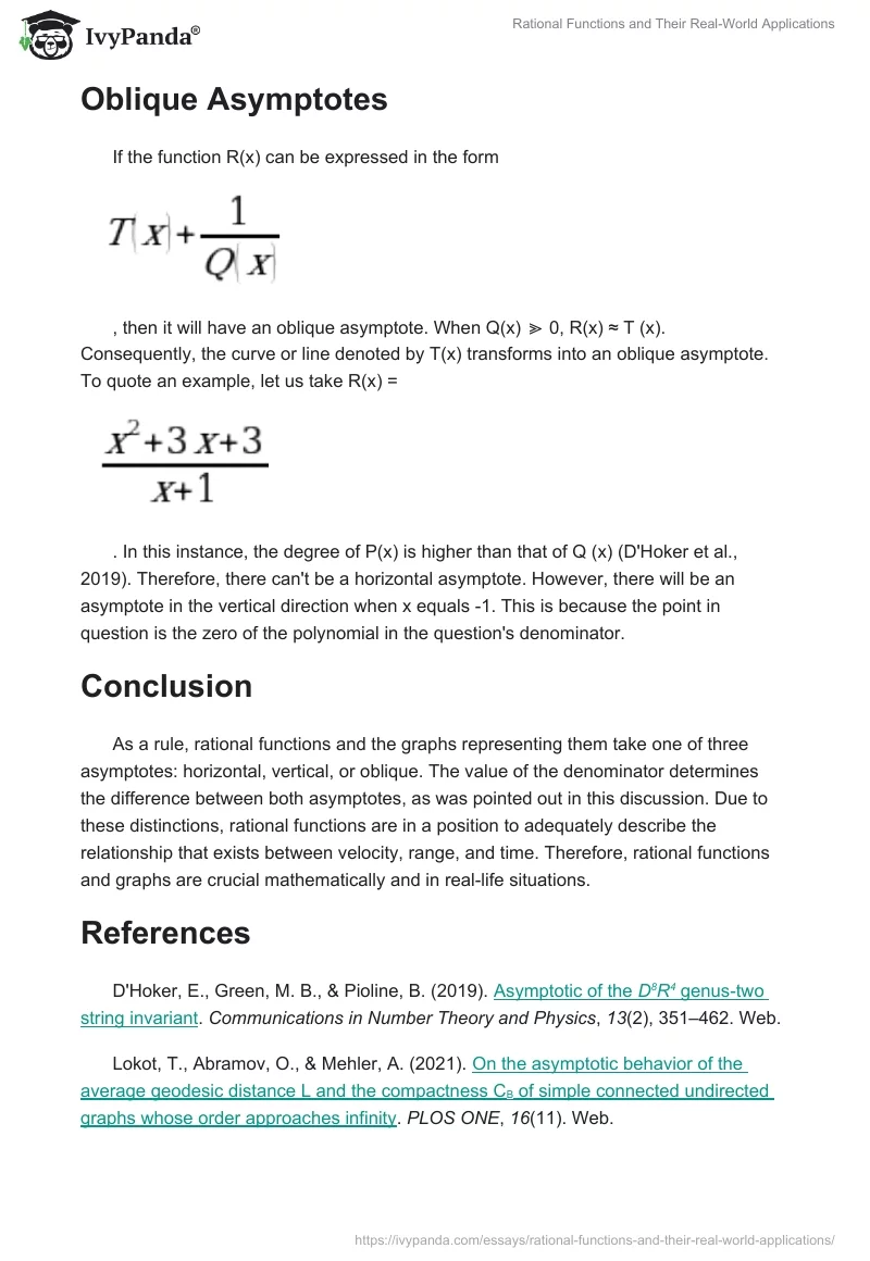 Rational Functions and Their Real-World Applications. Page 3