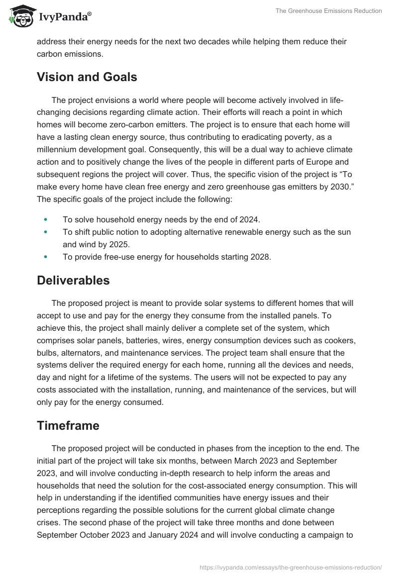 The Greenhouse Emissions Reduction. Page 3