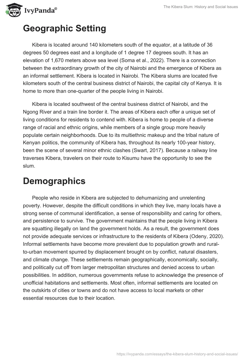 The Kibera Slum: History and Social Issues - 1698 Words | Coursework ...