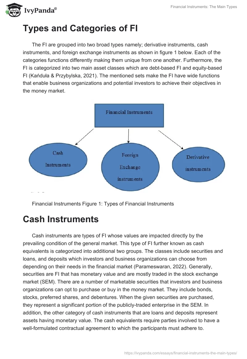Financial Instruments: The Main Types. Page 2