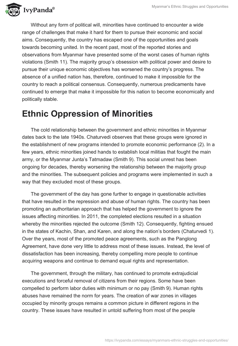 Myanmar’s Ethnic Struggles and Opportunities. Page 3