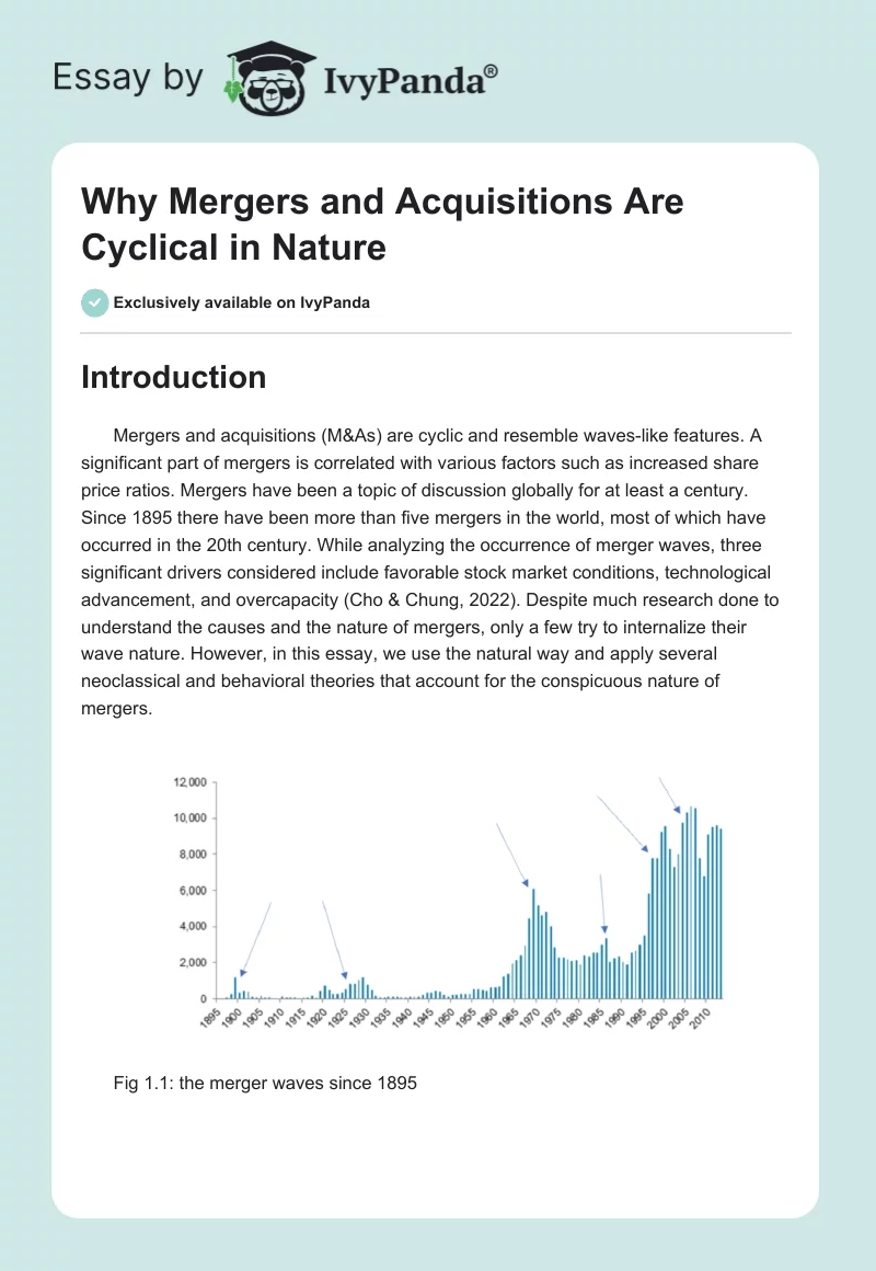 Why Mergers and Acquisitions Are Cyclical in Nature. Page 1