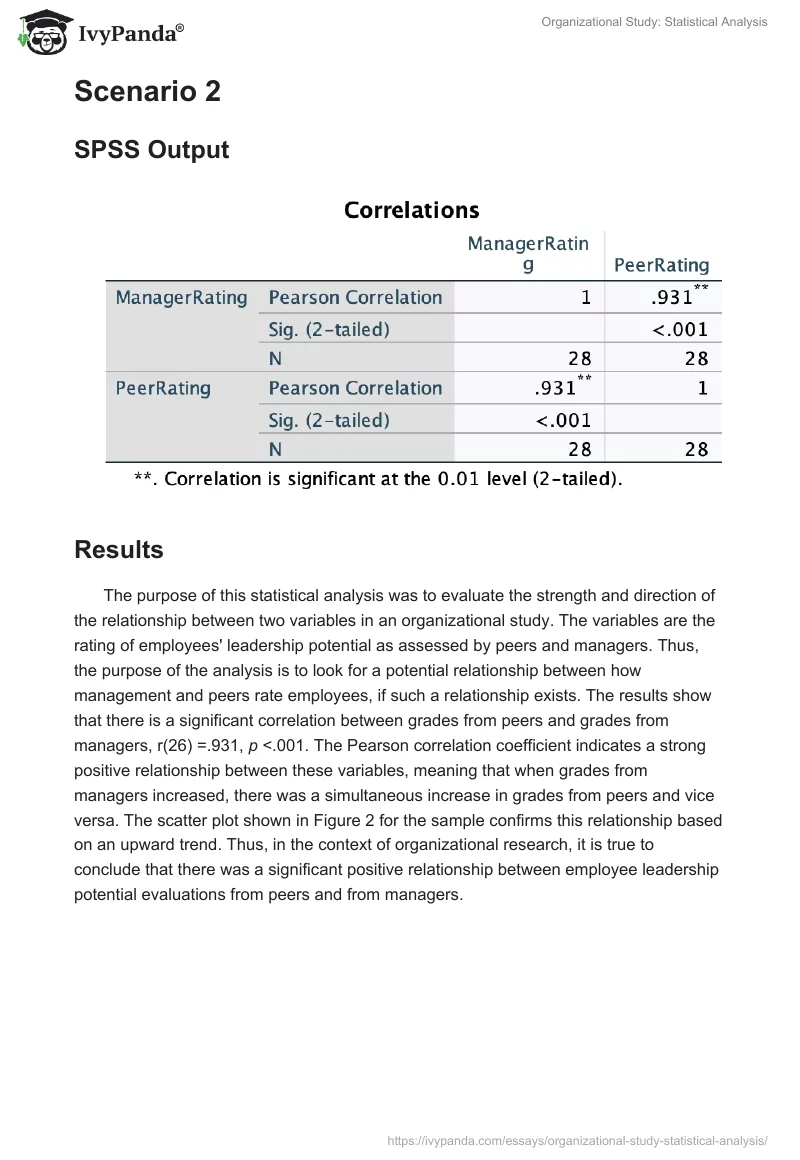Organizational Study: Statistical Analysis. Page 3