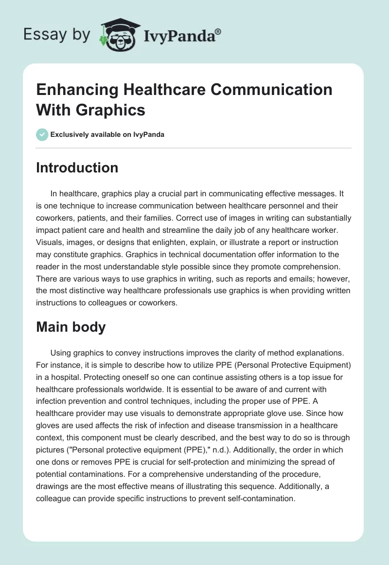 Enhancing Healthcare Communication With Graphics. Page 1