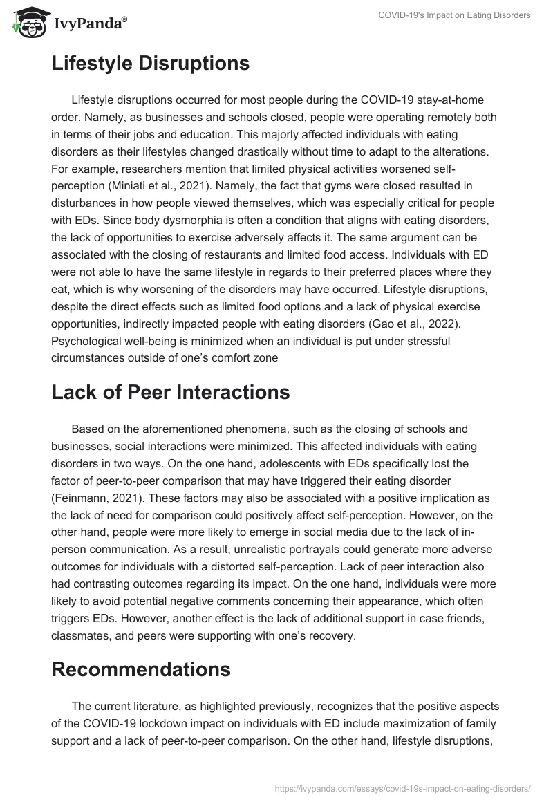 COVID-19's Impact on Eating Disorders. Page 3