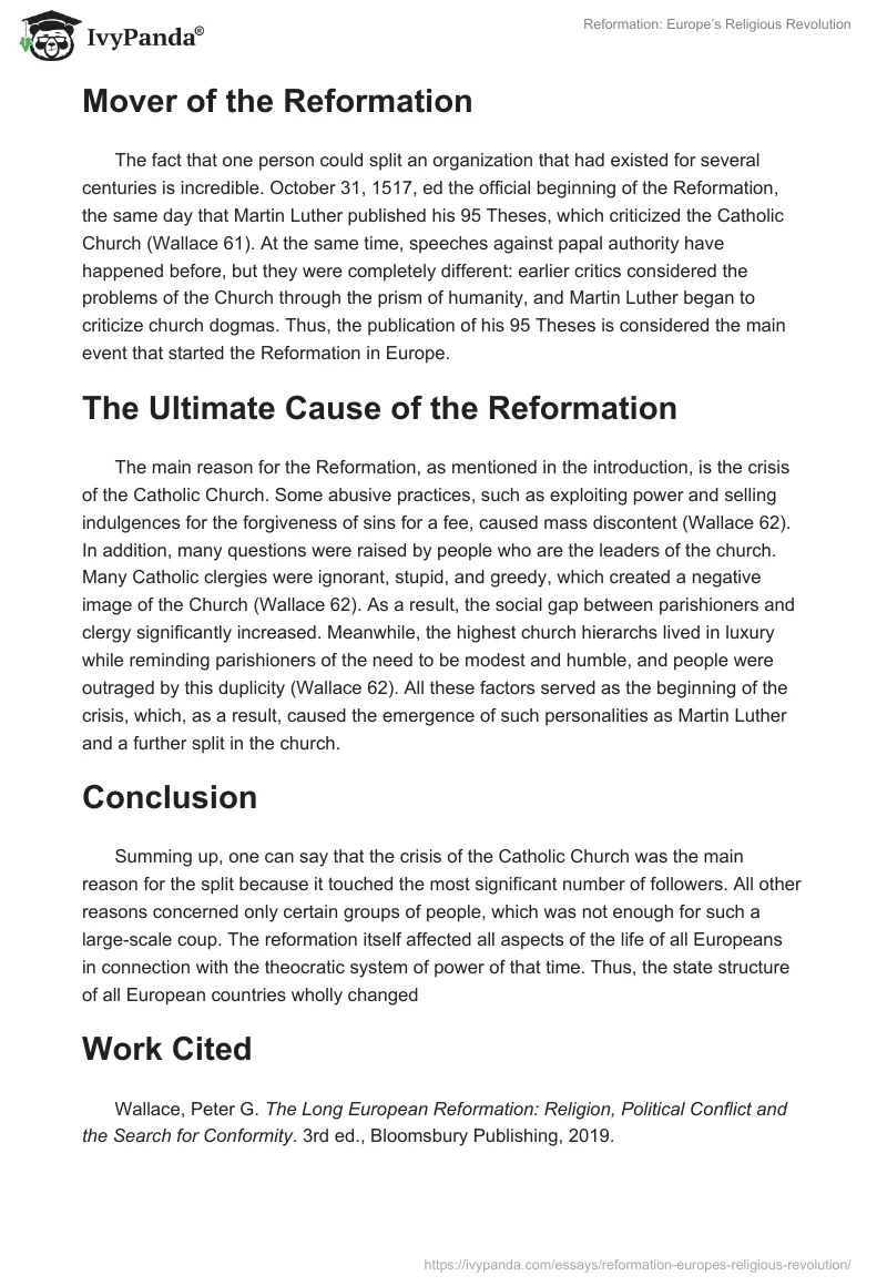 Reformation: Europe’s Religious Revolution. Page 2