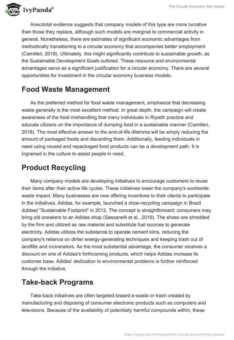 The Circular Economy: Key Issues. Page 2