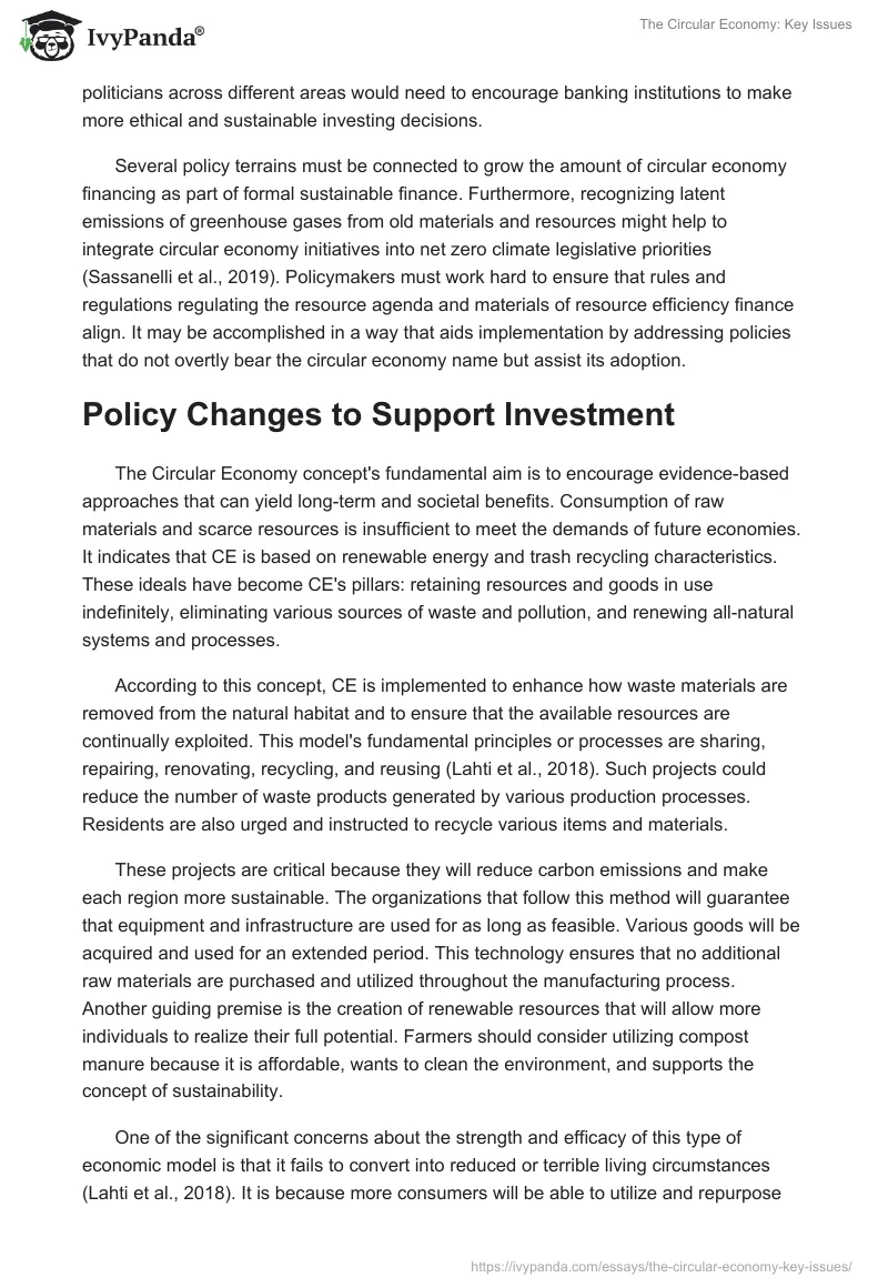 The Circular Economy: Key Issues. Page 4