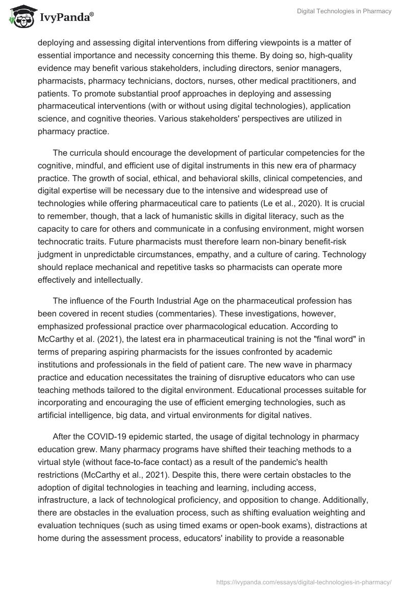 Digital Technologies in Pharmacy. Page 2