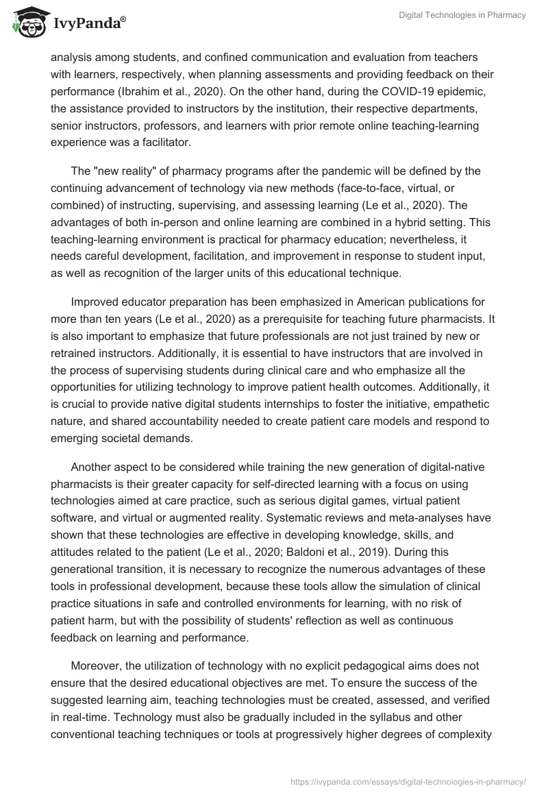 Digital Technologies in Pharmacy. Page 3