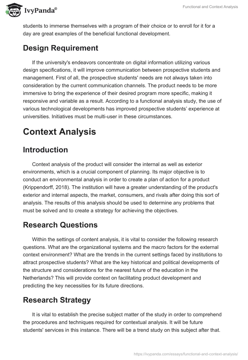 Functional and Context Analysis. Page 5