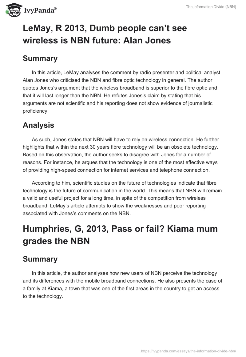 The information Divide (NBN). Page 3