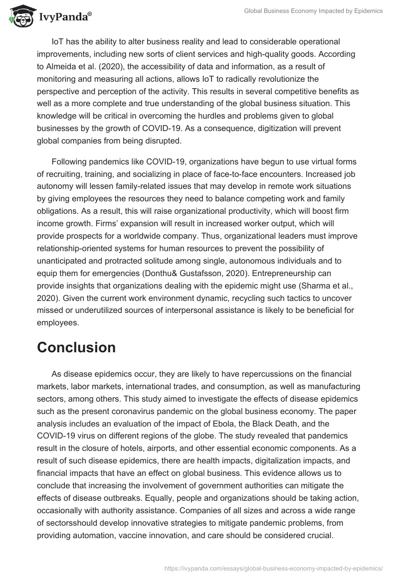 Global Business Economy Impacted by Epidemics. Page 5