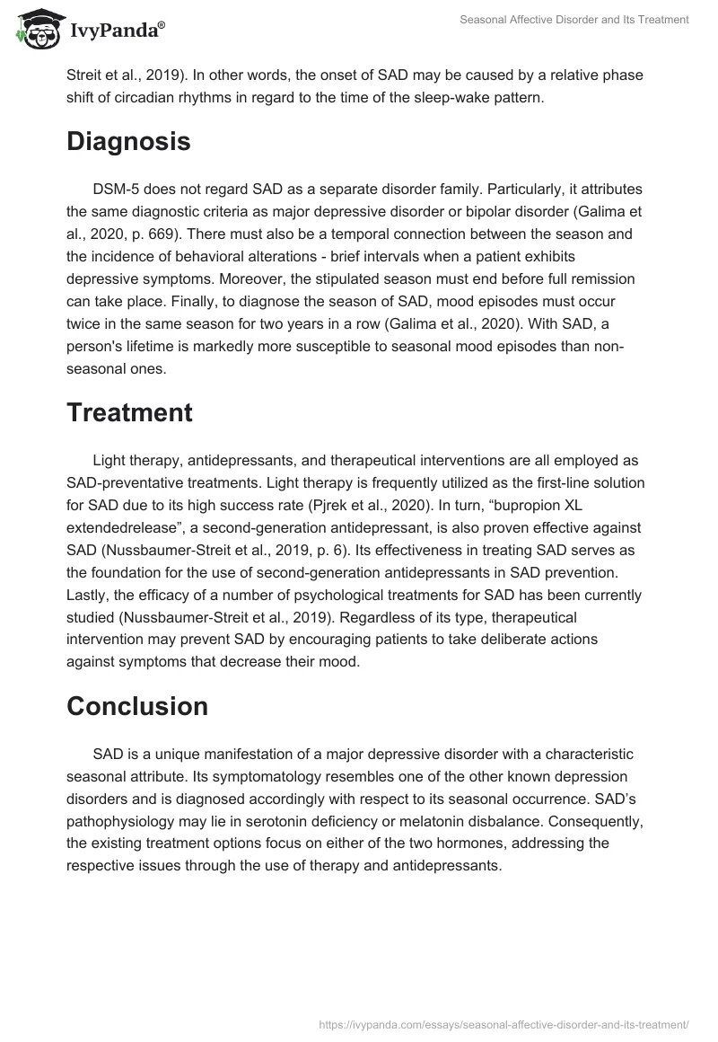 Seasonal Affective Disorder and Its Treatment. Page 2
