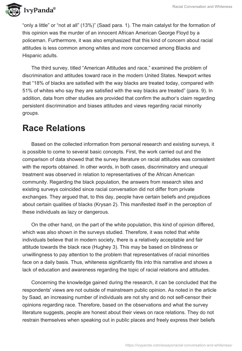 Racial Conversation and Whiteness. Page 3