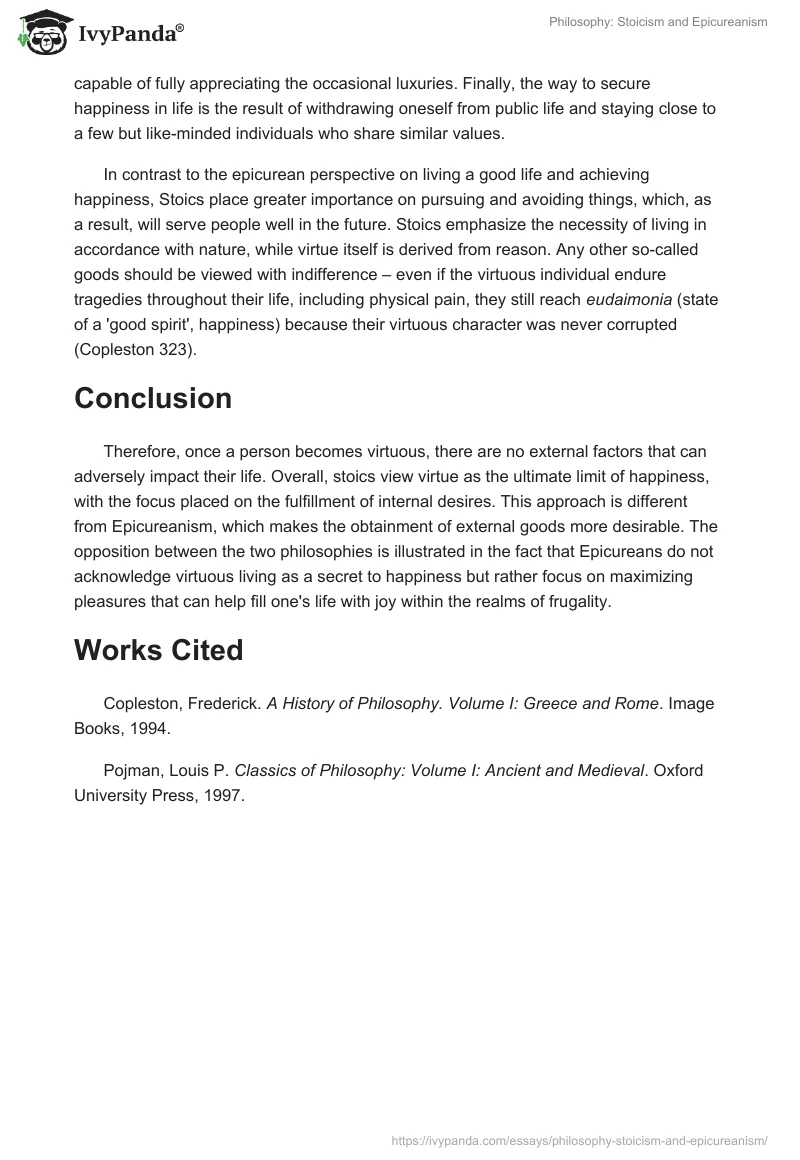 Philosophy: Stoicism and Epicureanism. Page 2
