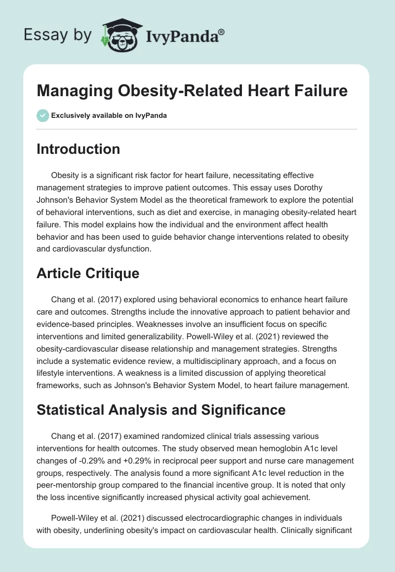 Managing Obesity-Related Heart Failure. Page 1