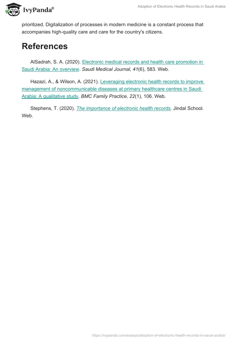 Adoption of Electronic Health Records in Saudi Arabia. Page 2