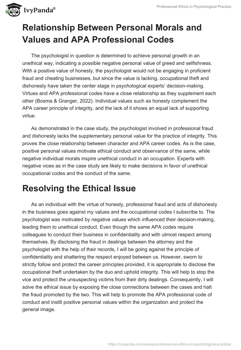 Professional Ethics in Psychological Practice. Page 3