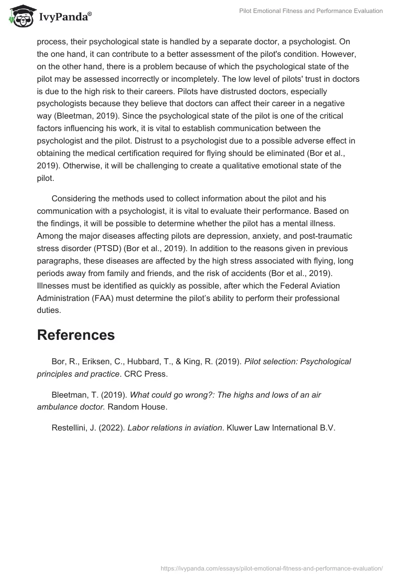 Pilot Emotional Fitness and Performance Evaluation. Page 2