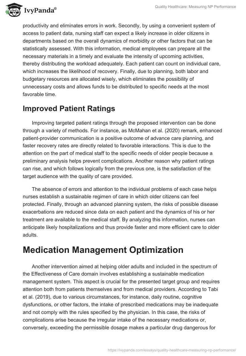 Quality Healthcare: Measuring NP Performance. Page 3