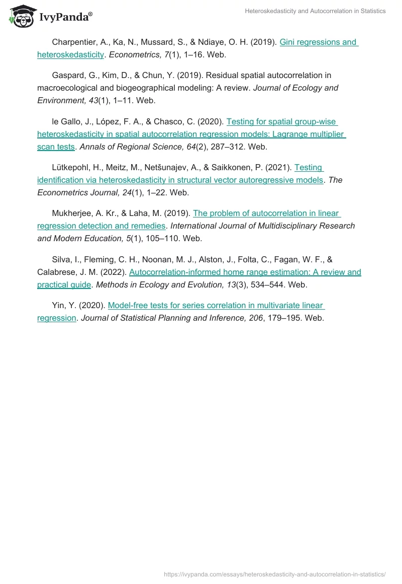 Heteroskedasticity and Autocorrelation in Statistics. Page 3