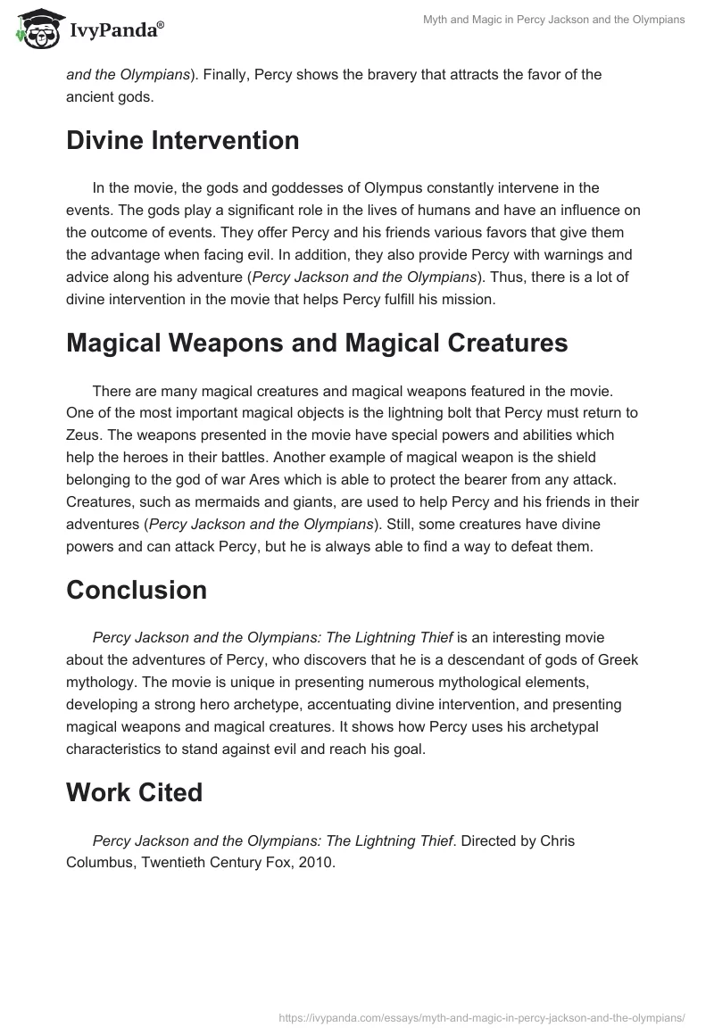 Myth and Magic in Percy Jackson and the Olympians. Page 2