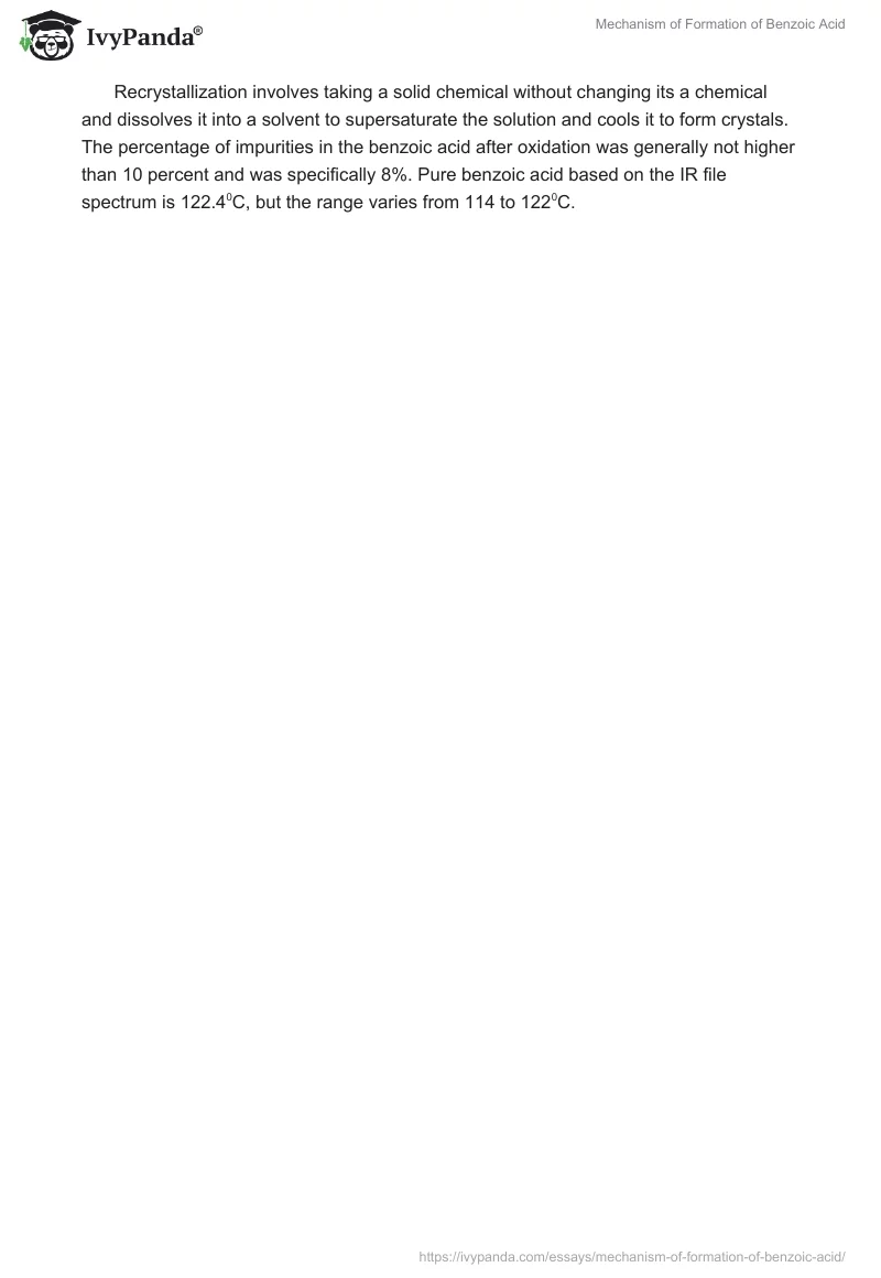 Mechanism of Formation of Benzoic Acid. Page 2